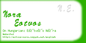 nora eotvos business card