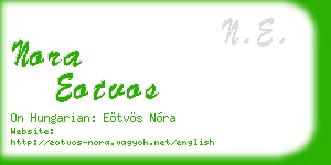 nora eotvos business card